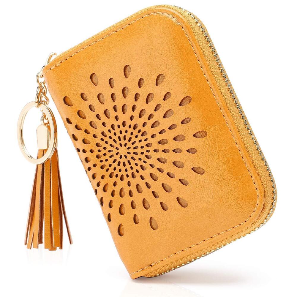1506 RFID Credit Card Holder Zipper Card Case Keychain Small Wallet 1927
